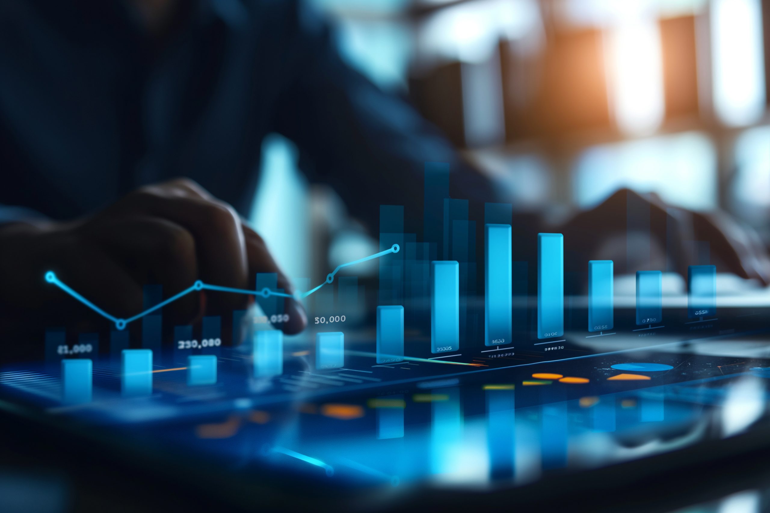 gráfico representando alta da economia